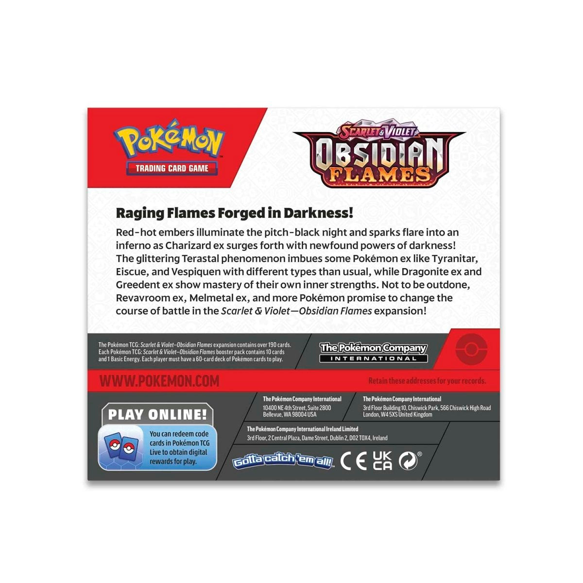 Pokémon TCG: Scarlet & Violet-Obsidian Flames Booster Display Box (36 Packs)